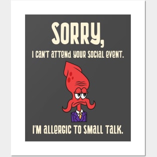 Introverts allergic to small talk Posters and Art